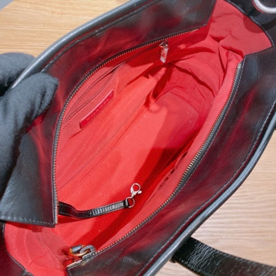 Chanel 香奈兒菱格牛皮皮革金扣/銀扣手挽側背兩用袋黑色 Gabrielle Shopping Tote Large-9