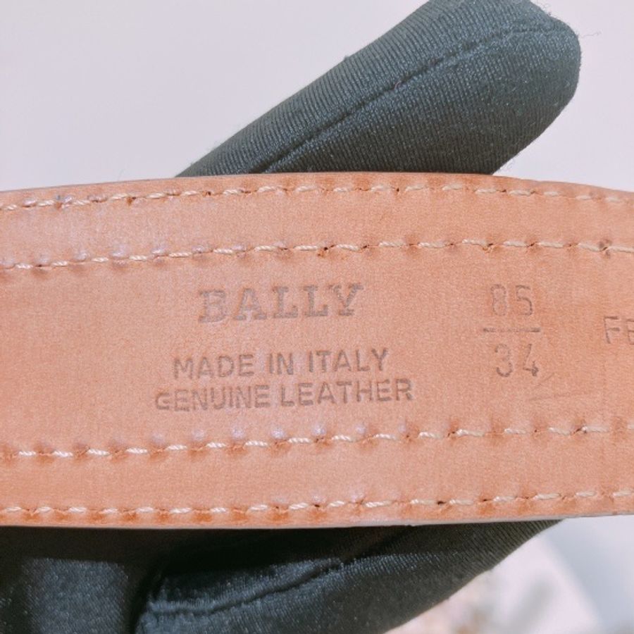 Bally 巴利logo雕刻皮質腰帶 Buckle Belt 85cm-3