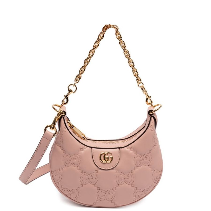 Gucci 739736 GG Matelasse 絎縫迷你包 粉色/附鏈帶及肩背帶《佳節折扣》-7