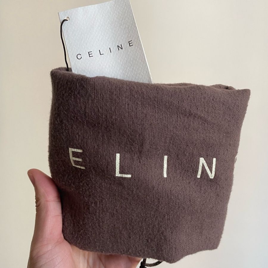 [Celine vintage] Celine Macadam Baguette Shoulder Bag 奶茶色老花飯盒包-7