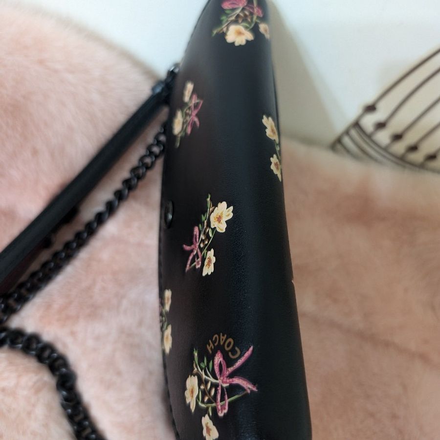 COACH 蔻馳 WOC 黑鍊 斜揹 手拿包 兩用 (黑)-6