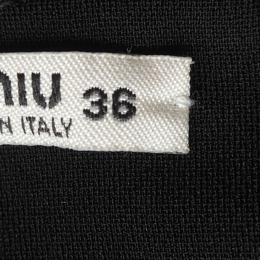 Miu Miu 純色褶皺V領連衣裙36碼-7