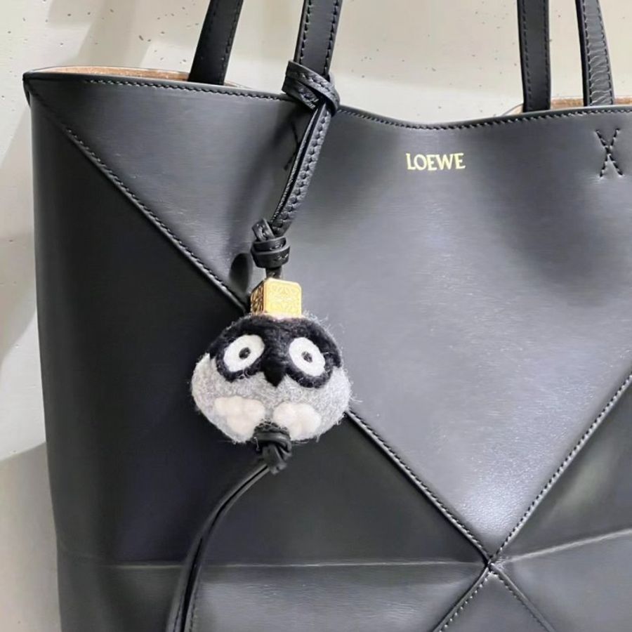🎉新品好折扣✨Loewe 亮面小羊皮 中款 Puzzle 折疊托特包 黑色-12