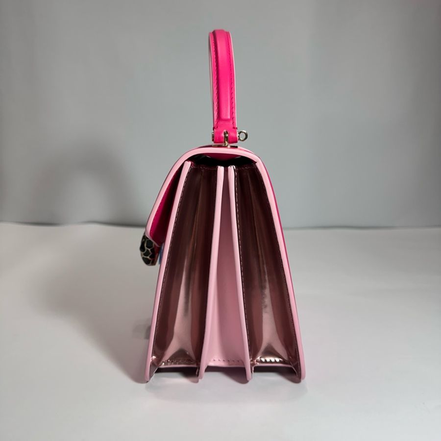 Serpenti Forever Top Handle芭比粉風琴包 手提/肩背兩用包-7