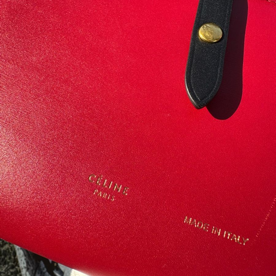 Celine|賽琳酒紅色護照夾皮夾錢包錢夾-6