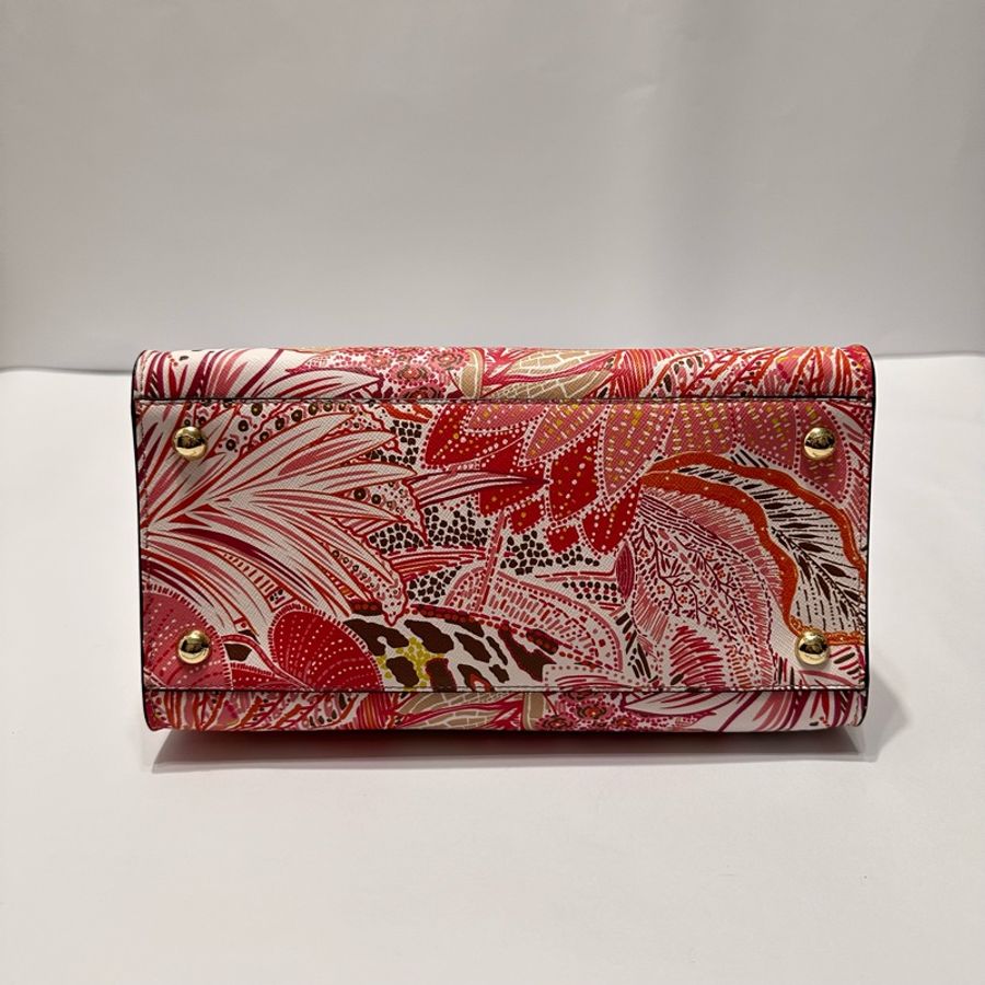 Vara Bow Top Handle 印花絲巾手提/肩背包-5