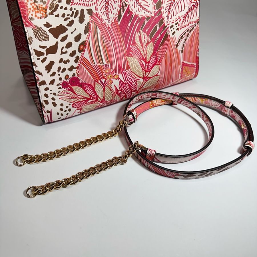 Vara Bow Top Handle 印花絲巾手提/肩背包-16