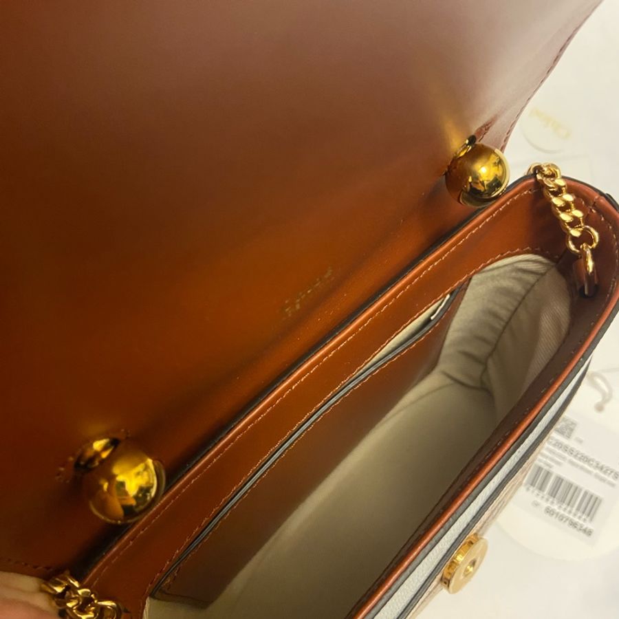 CHLOE Aby Lock 蜥蜴紋理拼接牛皮單肩包-5