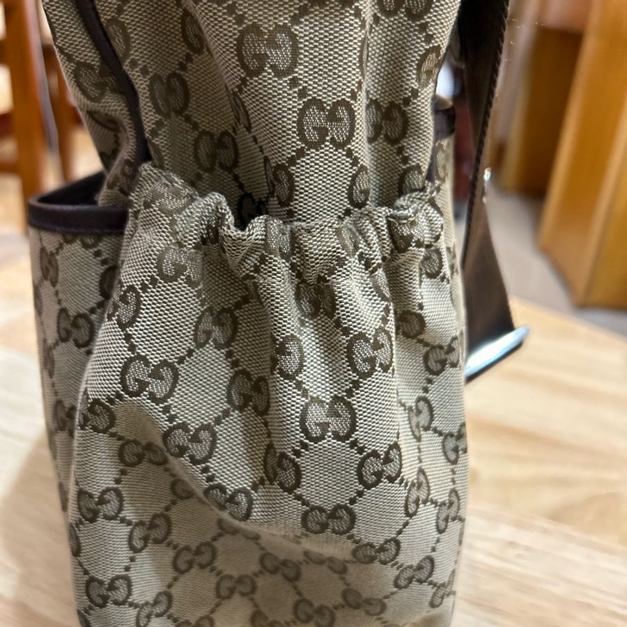 GUCCI經典提花布媽媽包 旅行包-1