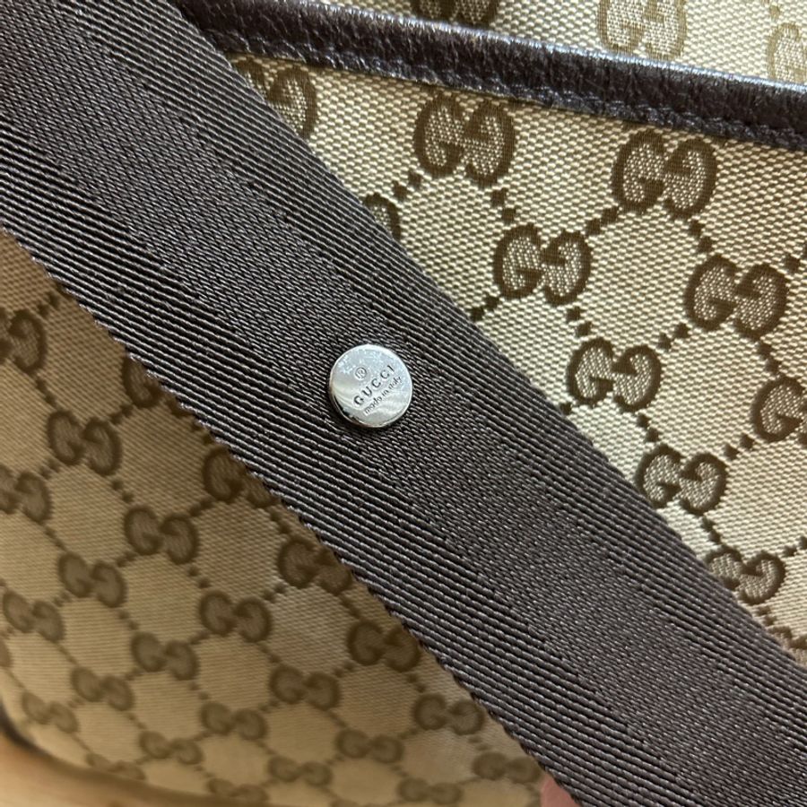 GUCCI經典提花布媽媽包 旅行包-4