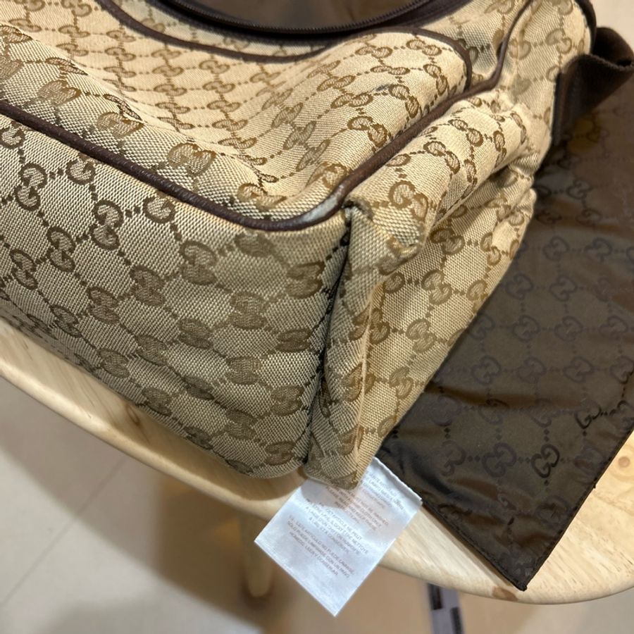 GUCCI經典提花布媽媽包 旅行包-11