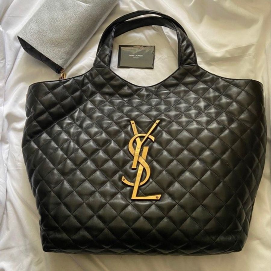 全新Saint Laurent 聖羅蘭 YSL Icare Maxi 羊皮托特包-0