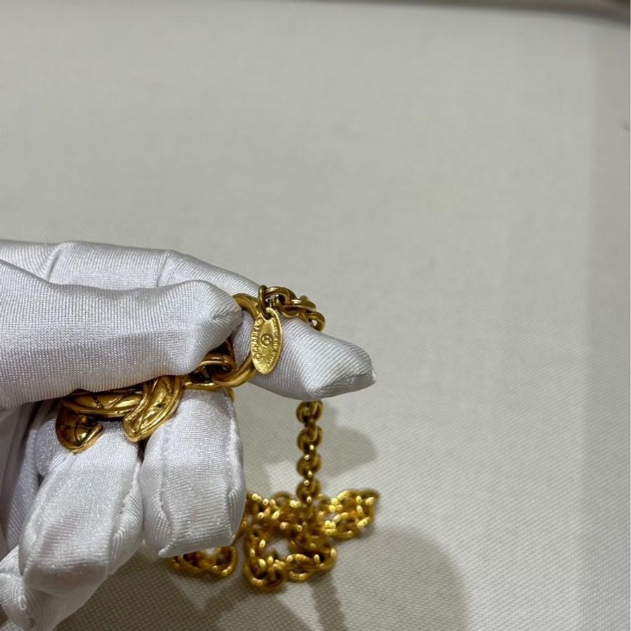 Chanel 小鳥系列項鍊 vintage 格菱紋-15