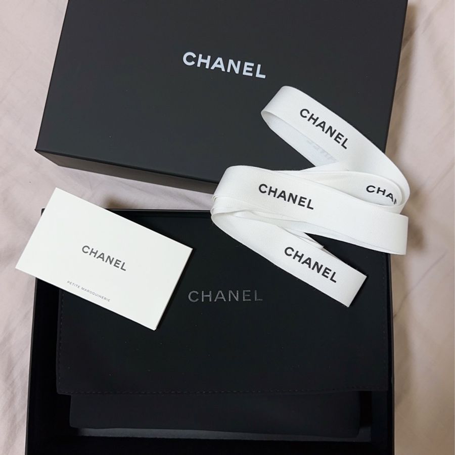 全新 CHANEL 24愛心調節扣WOC 優雅藍灰-5