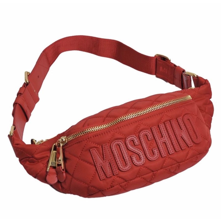 Moschino 帆布拼接牛皮革腰包-2