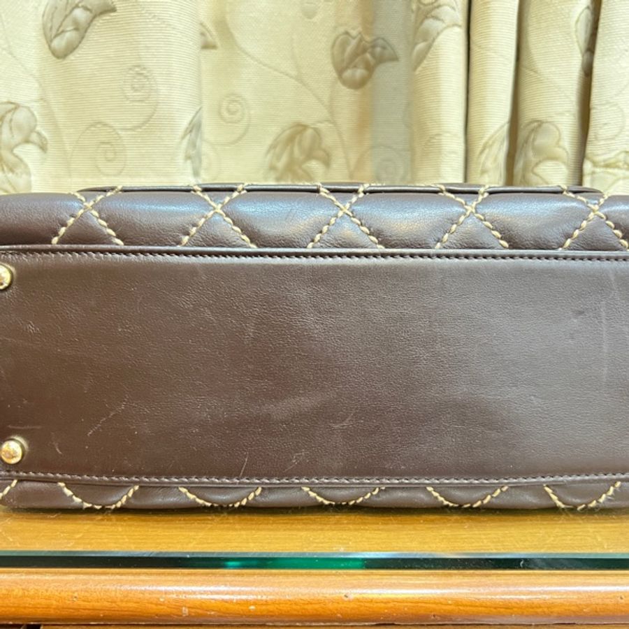 chanel 手提包 vintage(附香奈兒內包)-9