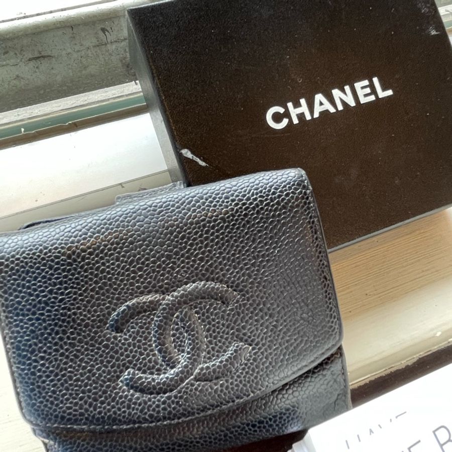 Chanel中古魚子醬皮夾 Chanel W Hook Caviar Wallet-1