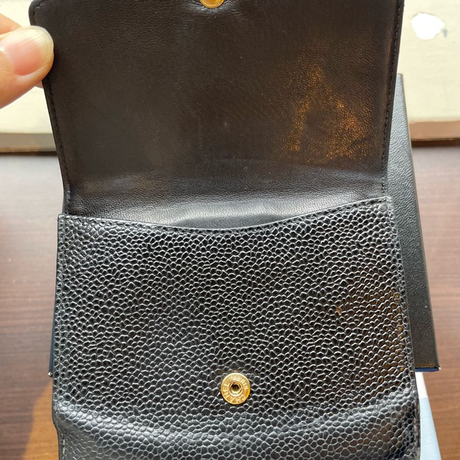 Chanel中古魚子醬皮夾 Chanel W Hook Caviar Wallet-3