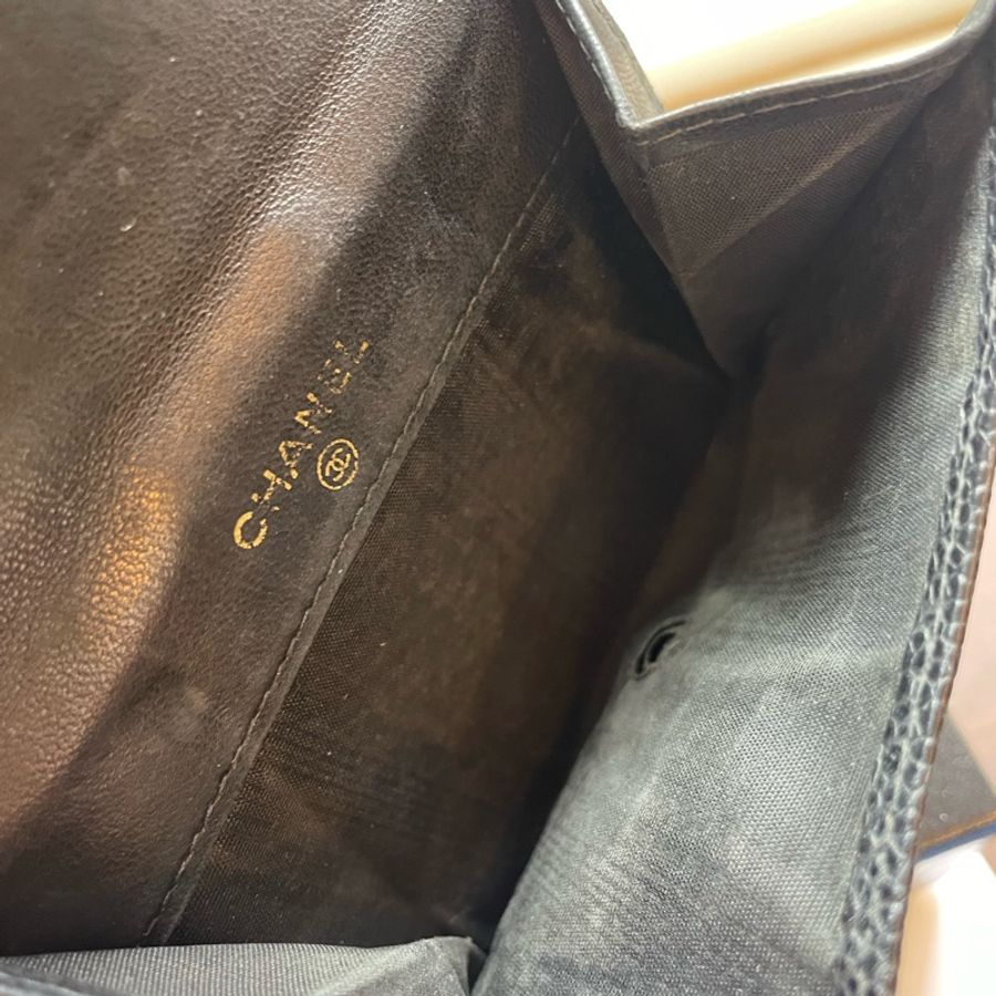 Chanel中古魚子醬皮夾 Chanel W Hook Caviar Wallet-4