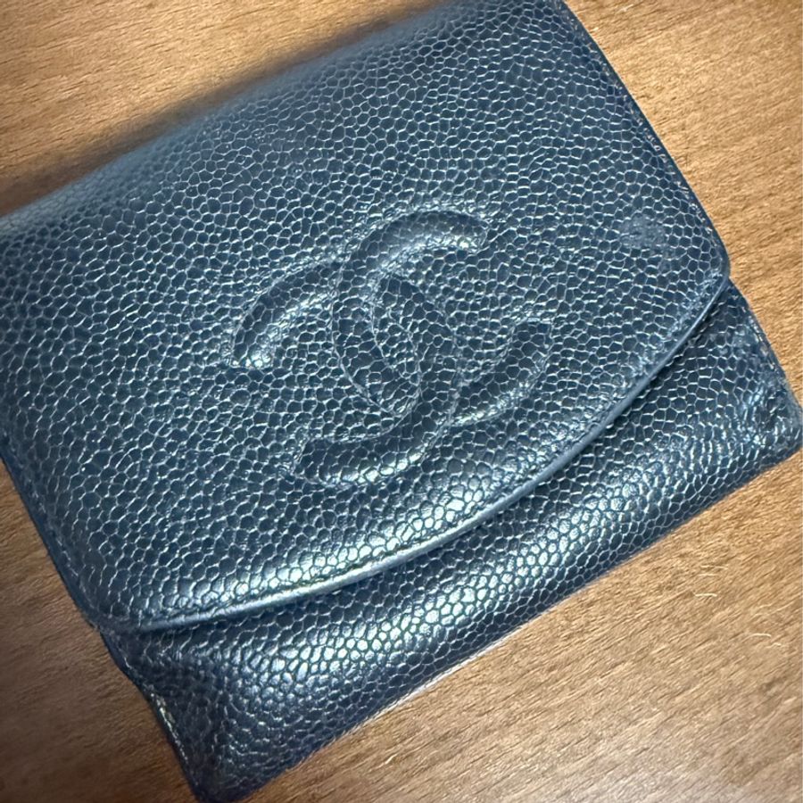 Chanel中古魚子醬皮夾 Chanel W Hook Caviar Wallet-16