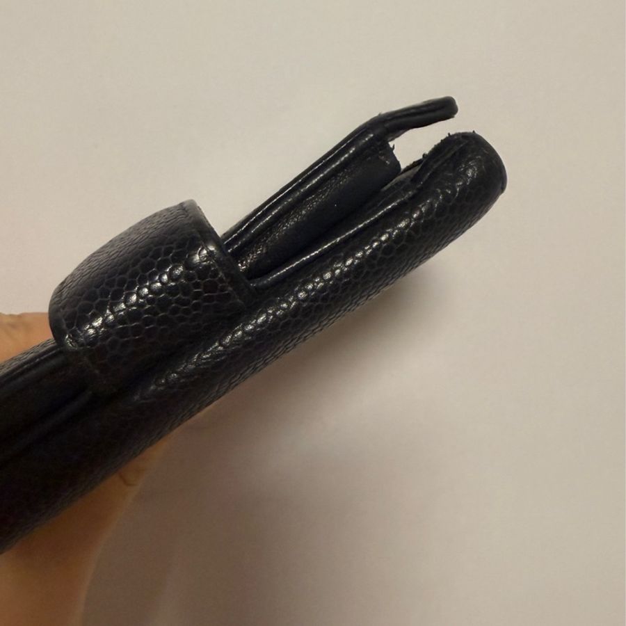 Chanel中古魚子醬皮夾 Chanel W Hook Caviar Wallet-11
