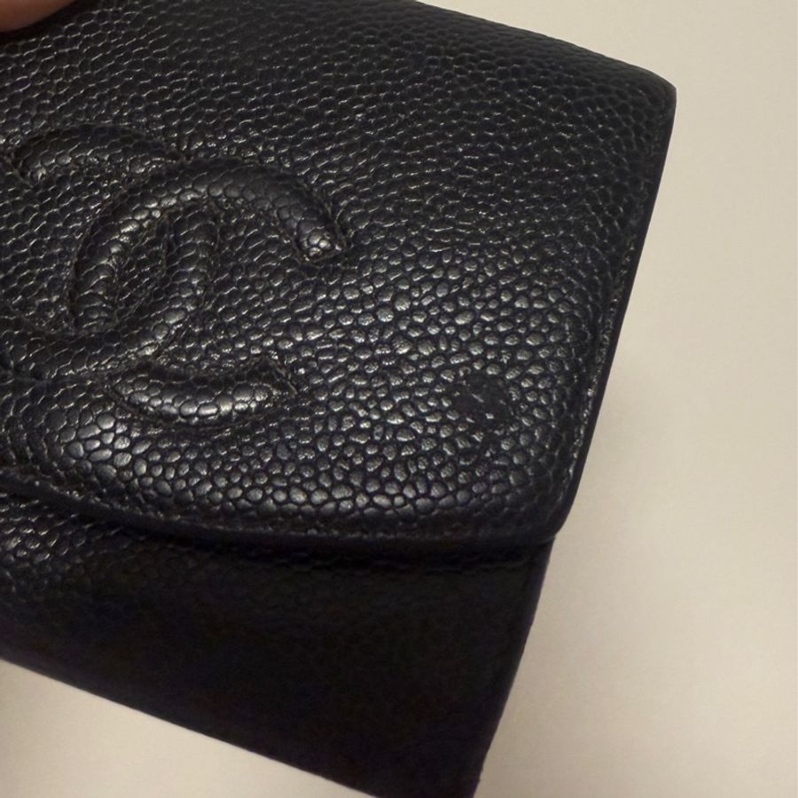 Chanel中古魚子醬皮夾 Chanel W Hook Caviar Wallet-13