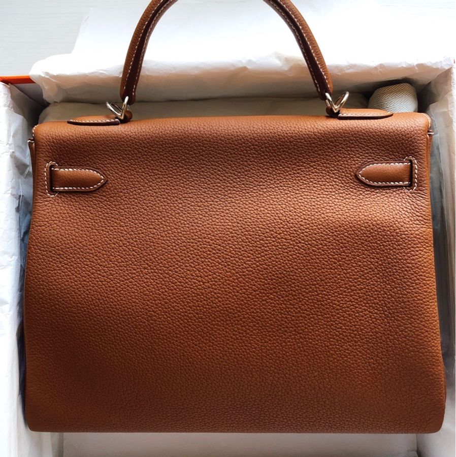 ［全新 Hermès ］凱莉包Kelly_焦糖色-5