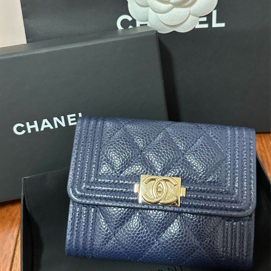 Chanel boy雙層零錢包-7