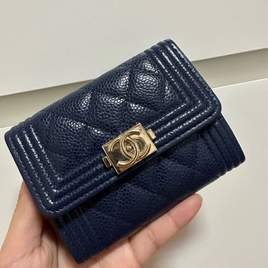 Chanel boy雙層零錢包-8