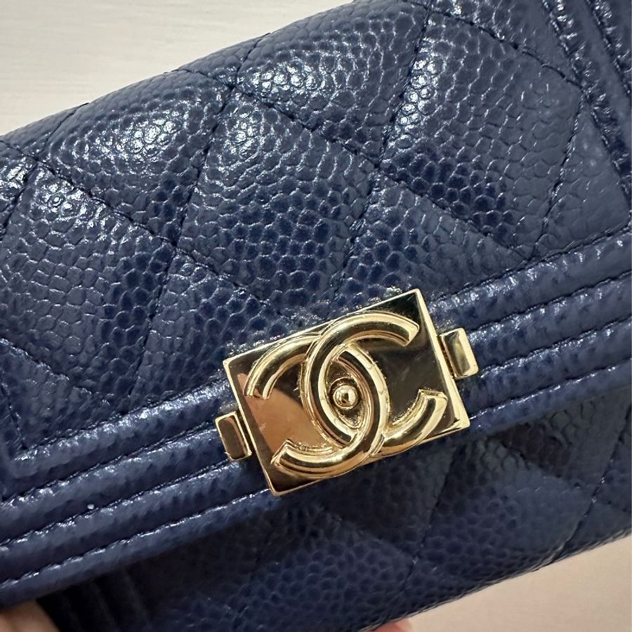 Chanel boy雙層零錢包-9