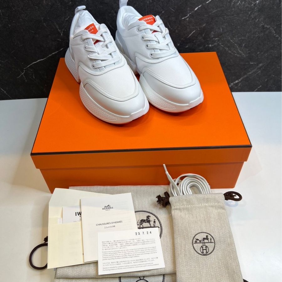 Hermes 愛馬仕增高小白鞋 (36.5)-13