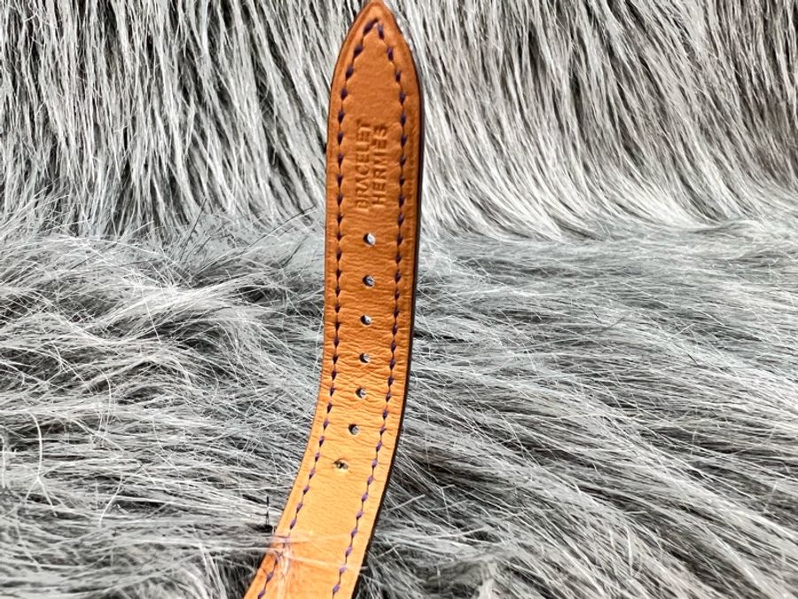 Hermes Cape Cod 不銹鋼 原鑲鑽圈 母貝 藍色 皮錶帶 21x31MM 手錶 腕錶 精品錶 瑞士錶-7