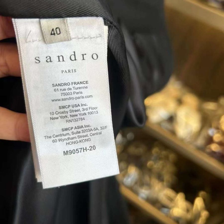 Sandro 大衣 尺寸40碼 很新 面料含羊毛羊絨-2