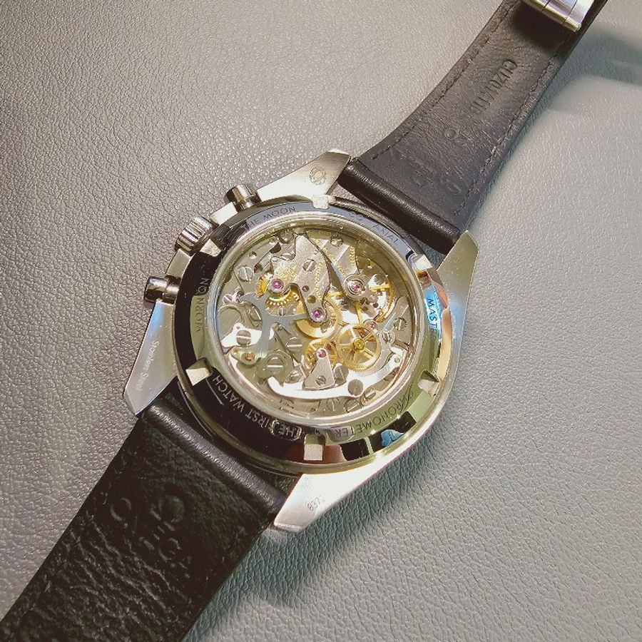 Omega moon watch 超霸登月(3861透背)皮帶款-4