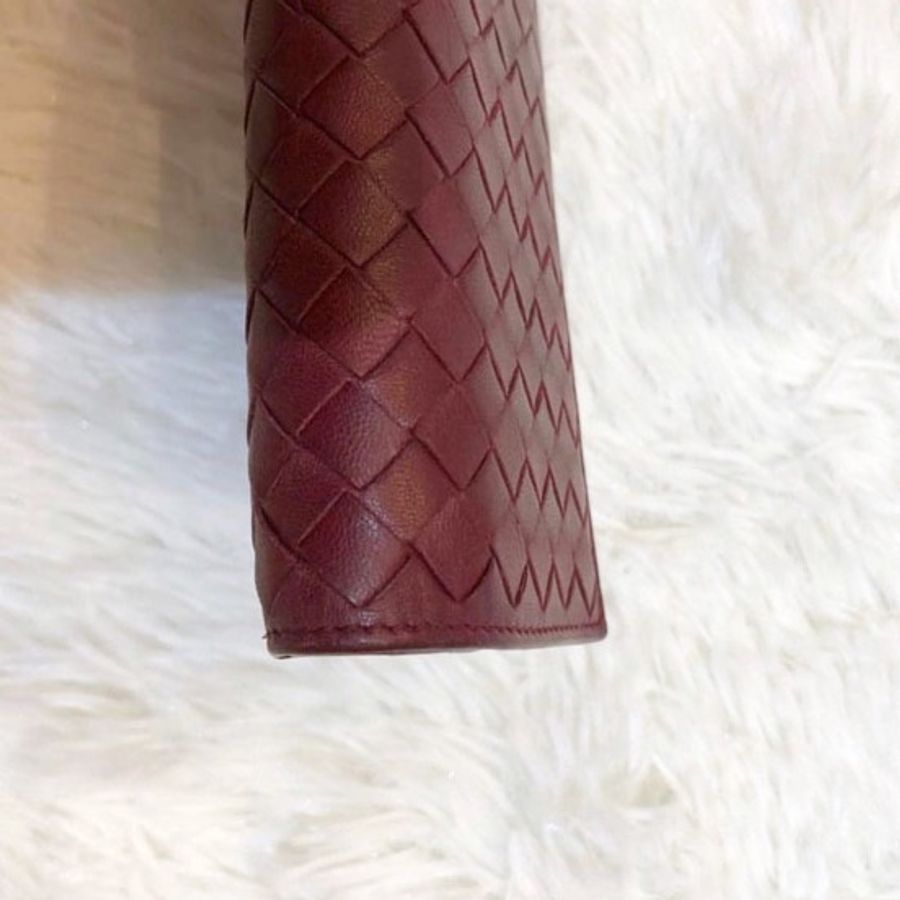 Bottega Veneta 寶緹嘉紅色長皮夾 Long Wallet Red-6