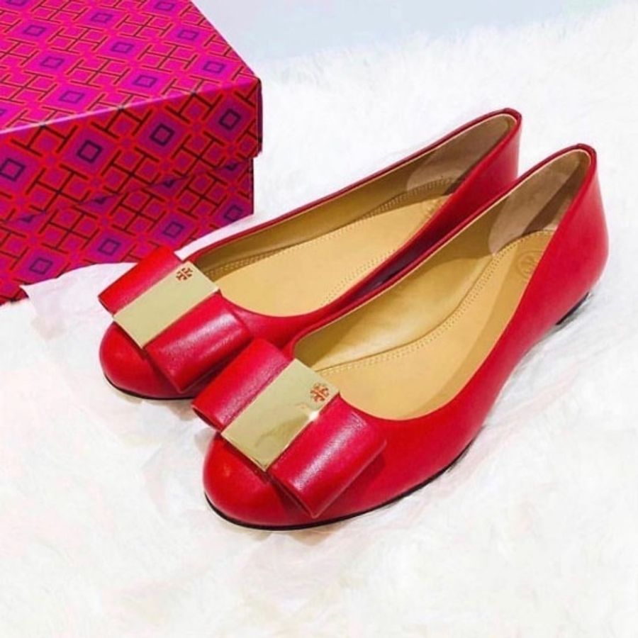 Tory Burch 湯麗柏琦全新紅色平底鞋Red Flats-1