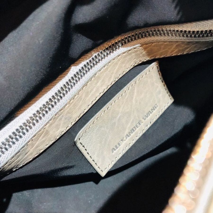 Alexander Wang 亞歷山大王小型鉚釘圓桶包 Rockie Small Grey-7