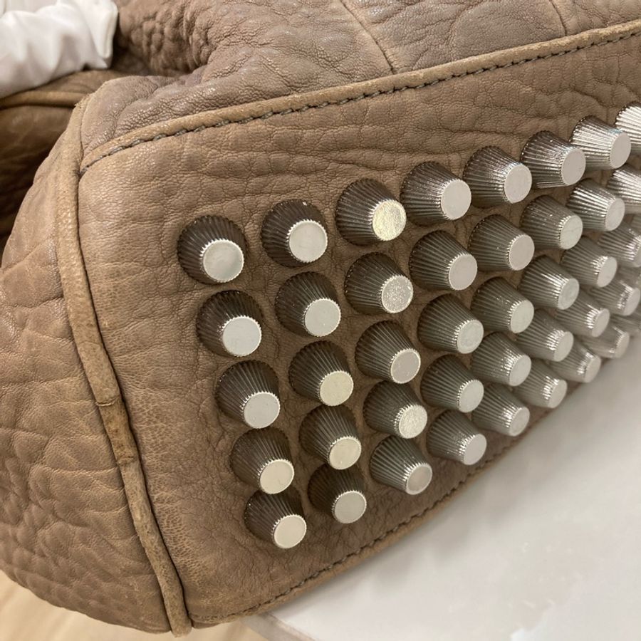 Alexander Wang 亞歷山大王小型鉚釘圓桶包 Rockie Small Grey-19