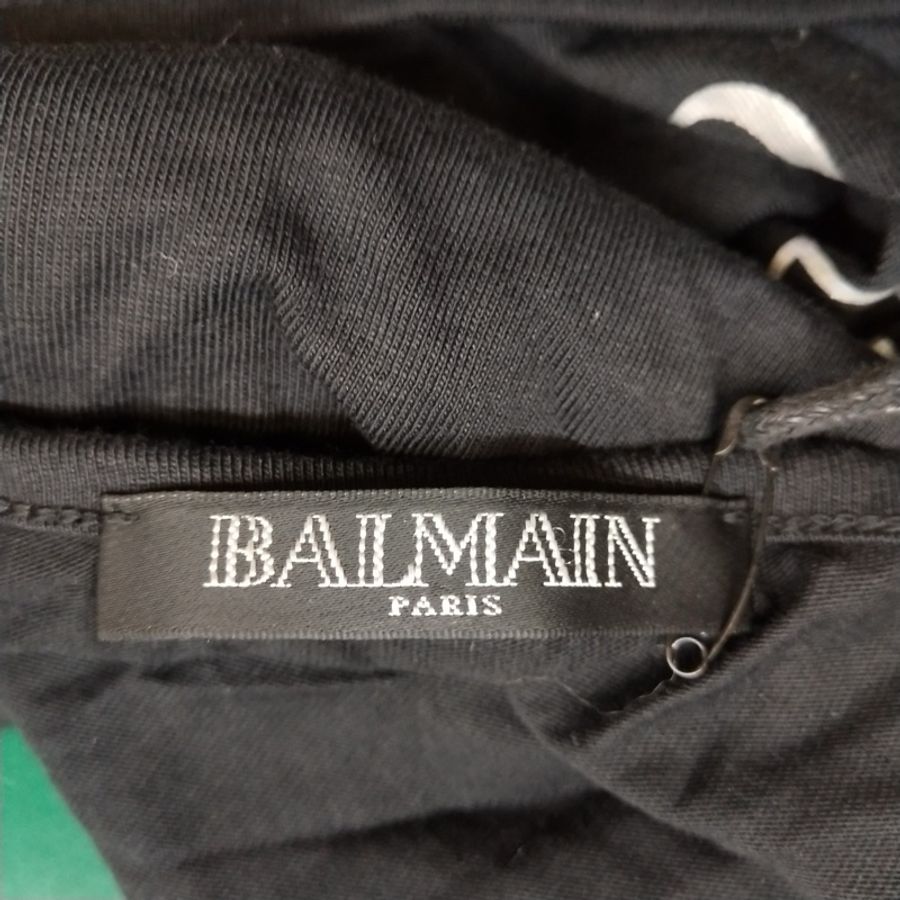 Balmain 純棉字母Logo無袖上衣38碼-4