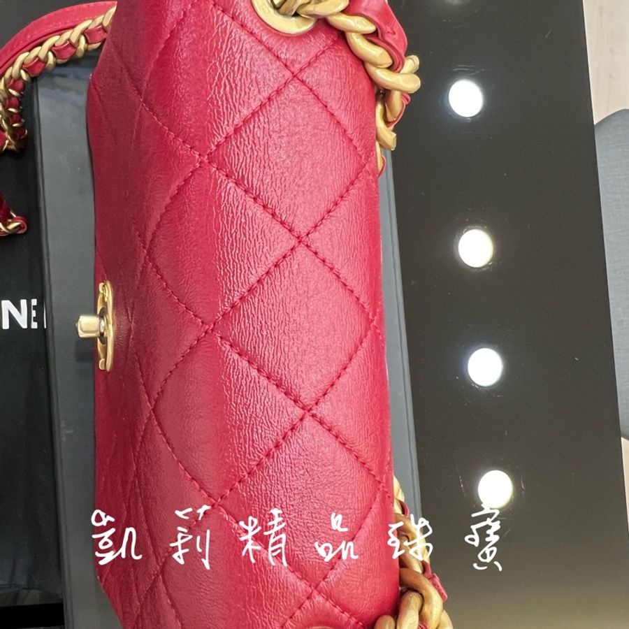 香奈兒WOC小羊皮金扣-2
