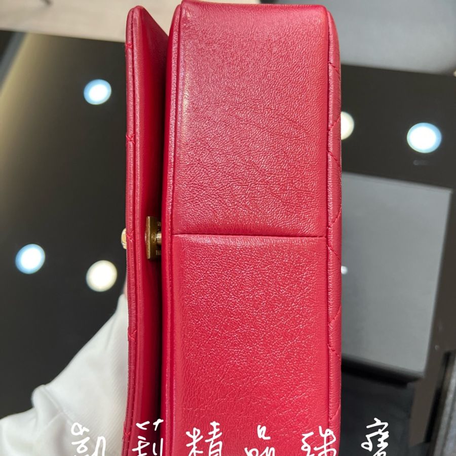 香奈兒WOC小羊皮金扣-4