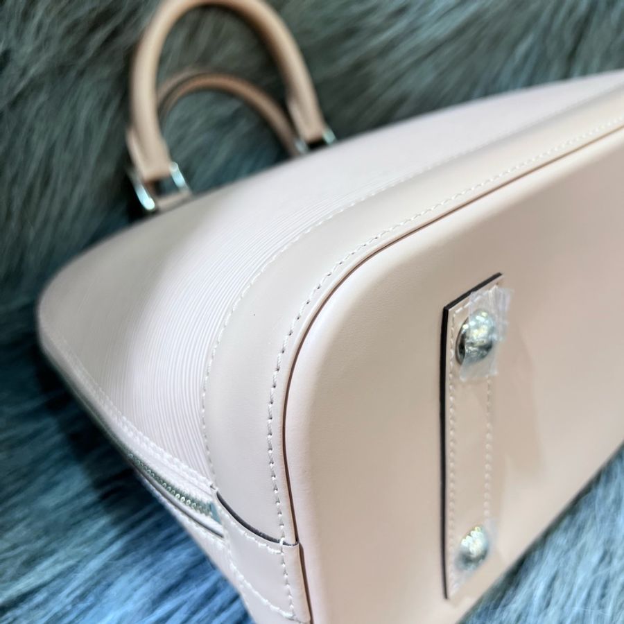 LV M41155 淡粉色 粉膚色 Epi皮 水波紋 銀釦 Alma 手提包 貝殼包 扇貝包-7