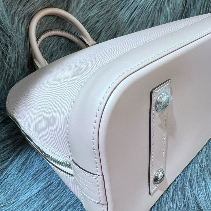 LV M41155 淡粉色 粉膚色 Epi皮 水波紋 銀釦 Alma 手提包 貝殼包 扇貝包-10