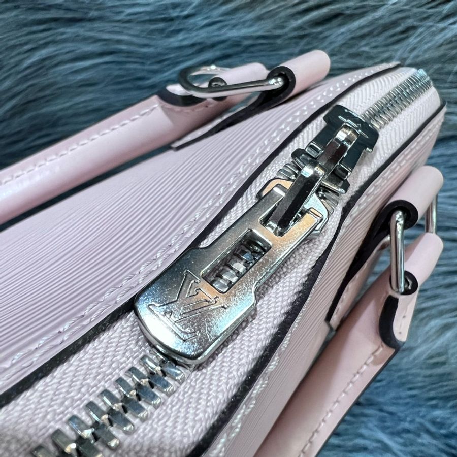 LV M41155 淡粉色 粉膚色 Epi皮 水波紋 銀釦 Alma 手提包 貝殼包 扇貝包-12