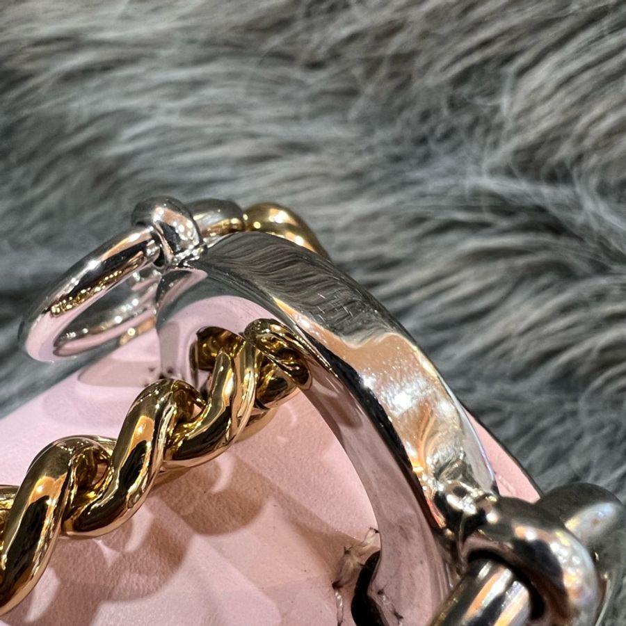 Fendi 8BT286 粉色 櫻花粉 金釦 Kan I F 掀蓋包 鍊包 斜背包 肩背包-16