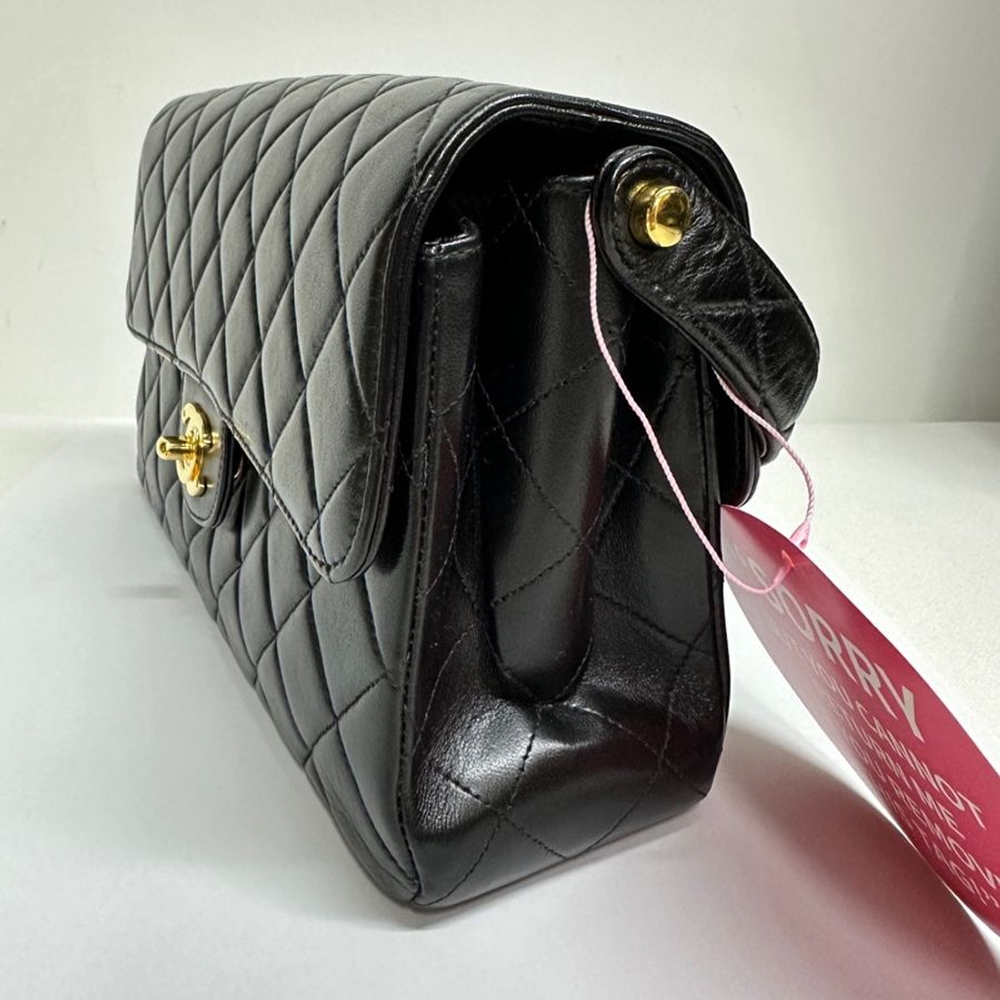 中古Chanel Vintage 雙子星 Double Classic Flap Bag-11
