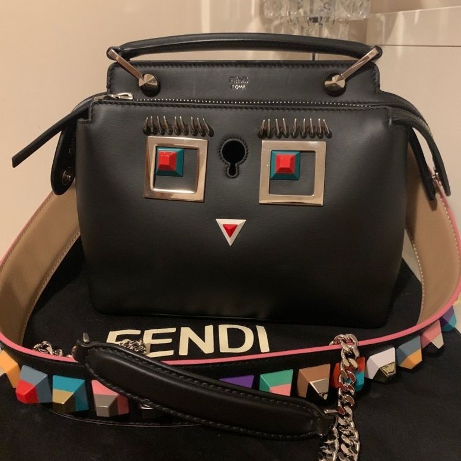 Fendi DOT COM LEATHER CROSSBODY BAG-0