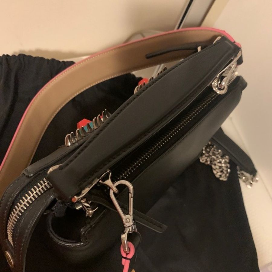 Fendi DOT COM LEATHER CROSSBODY BAG-12
