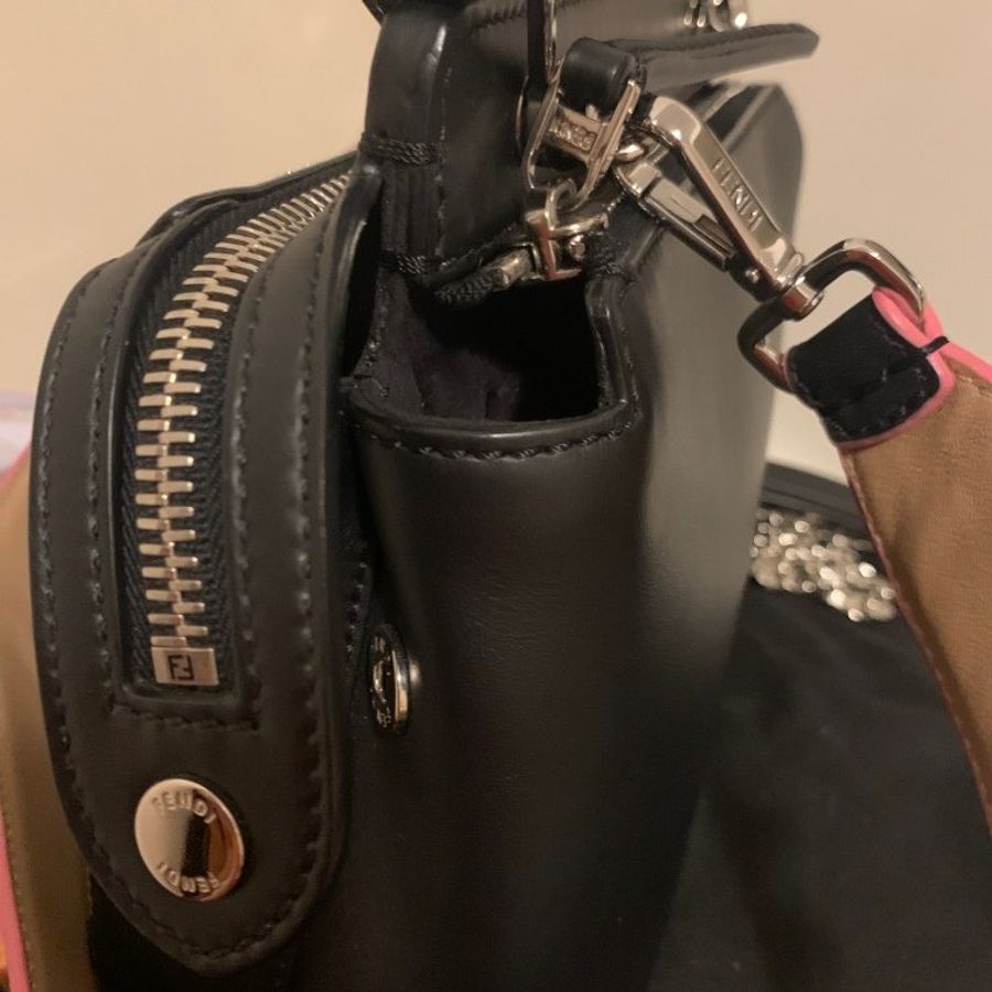 Fendi DOT COM LEATHER CROSSBODY BAG-13