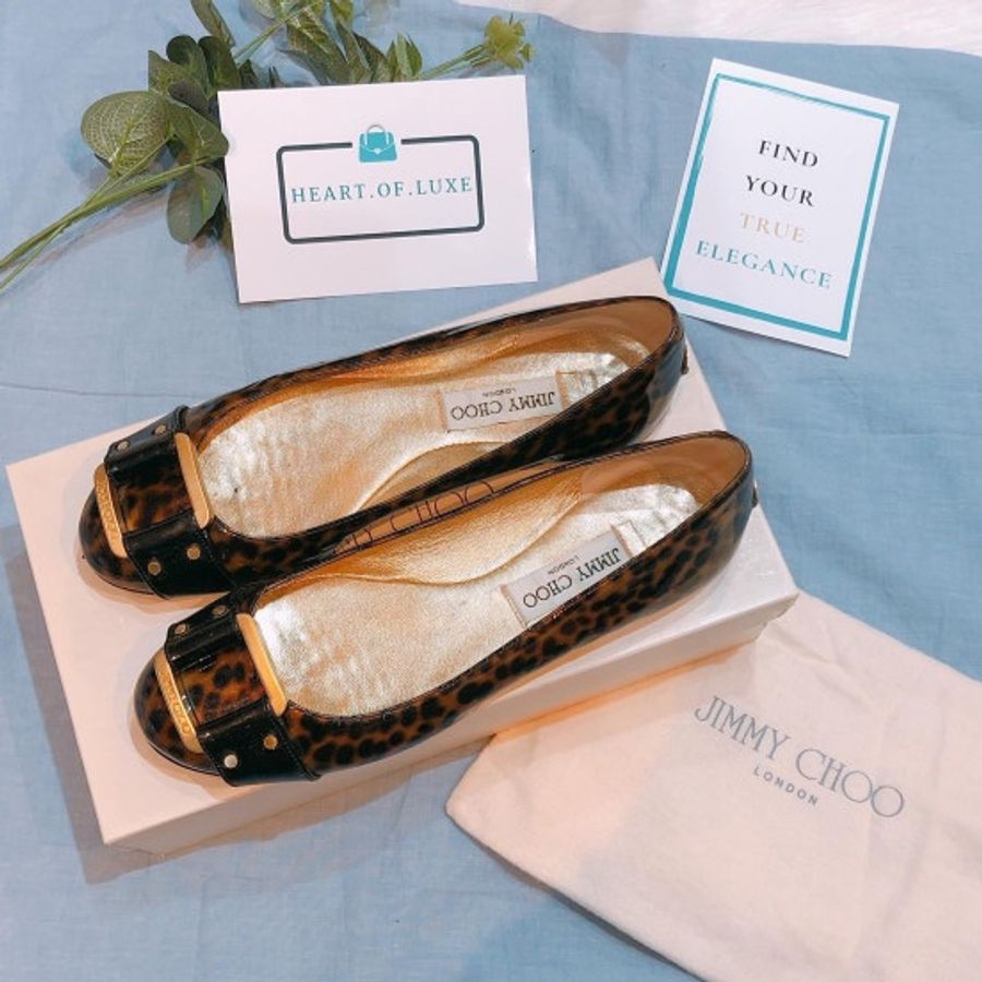 JIMMY CHOO LEOPARD FLATS平底鞋 38.5-0